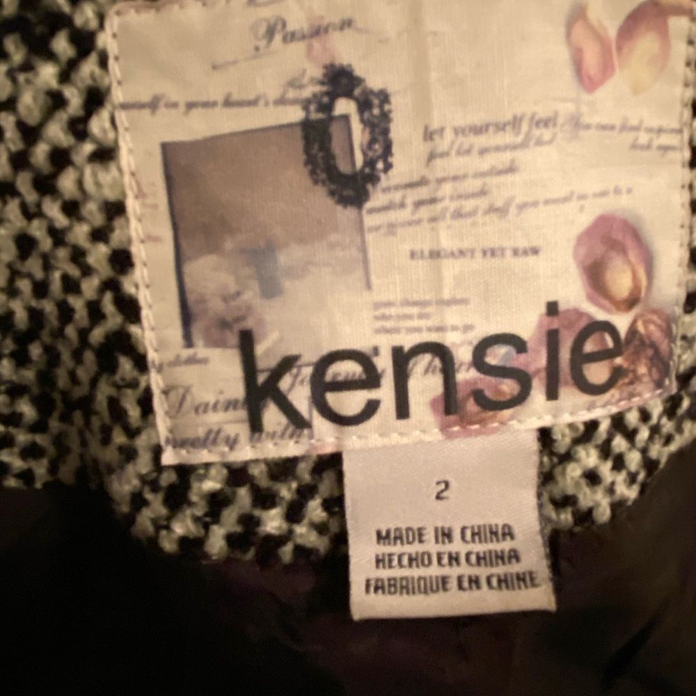 *Kensie* 🌺COQUETTE-Style🌺 Lined Tweed *Parisian* Swing Coat *Snaps* Sz 2 - Picture 6 of 8